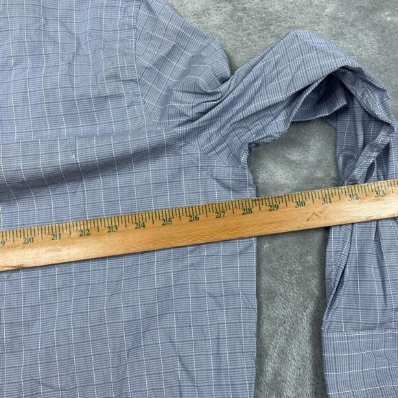 Calvin Klein Mens 2XL Blue Check Long Sleeve Button-Down Shirt a0065 - Picture 8 of 8